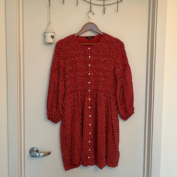 Madewell BRAND NEW Button-Front Mini Dress - Picture 4 of 9